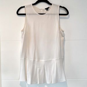 Theory White Silk Blouse